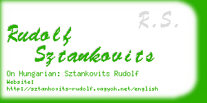 rudolf sztankovits business card